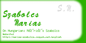 szabolcs marias business card